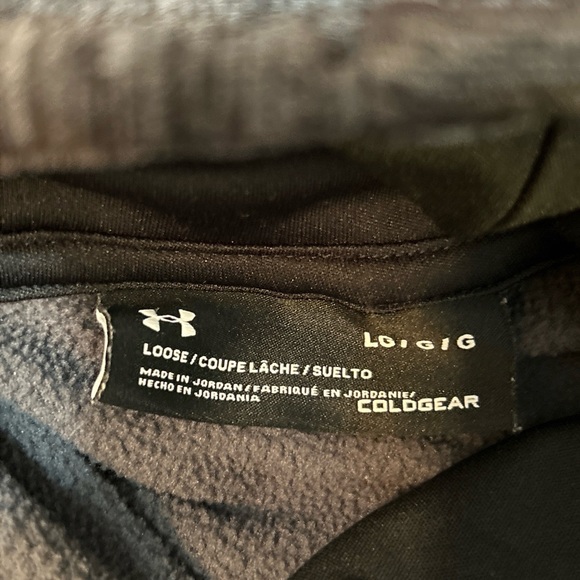 Under Armour Men's Pullover Sweater Hoodie Jacket Size L Large Gray ColdGear - Picture 7 of 8